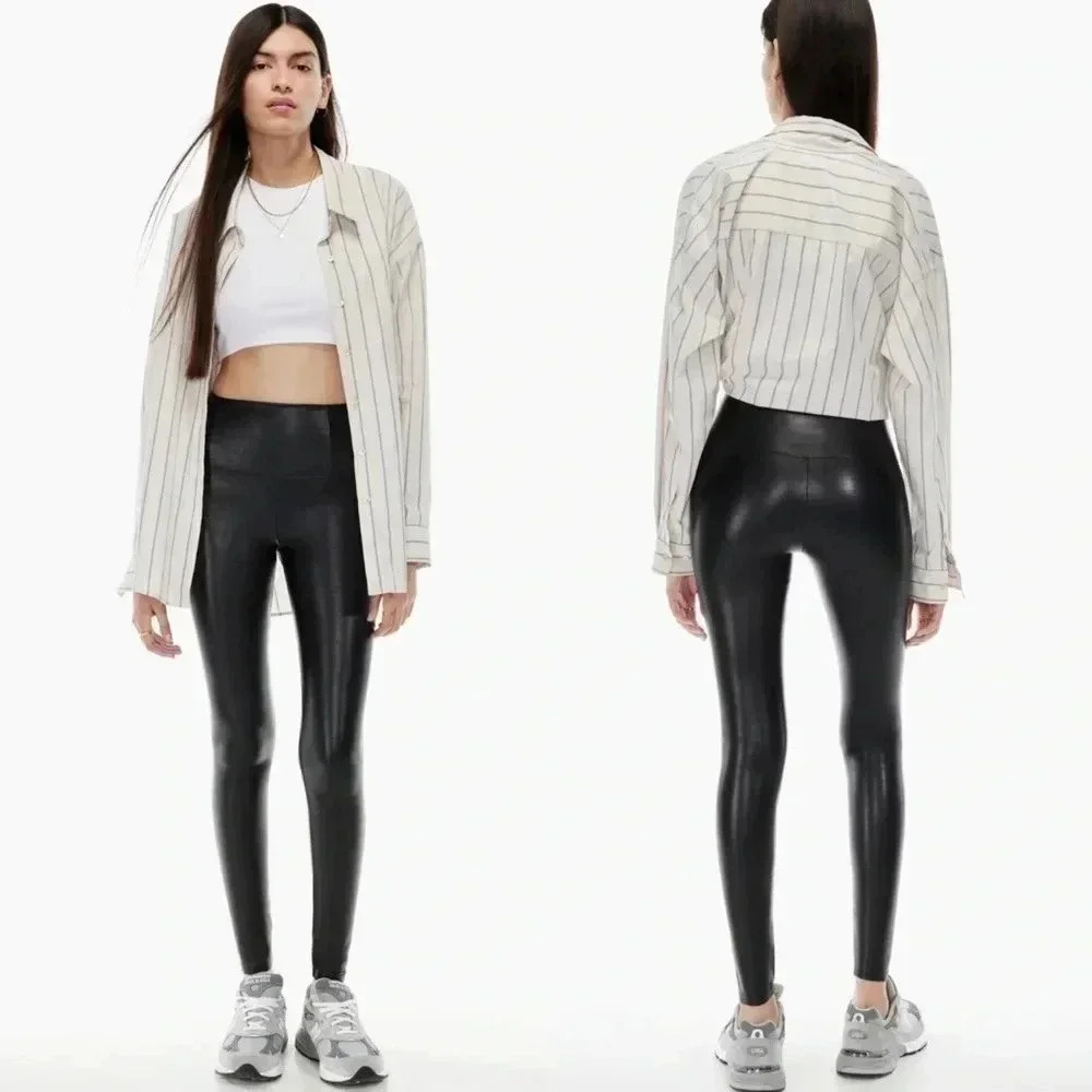 Aritzia Wilfred Free Daria Faux Leather Pant Black Size Small